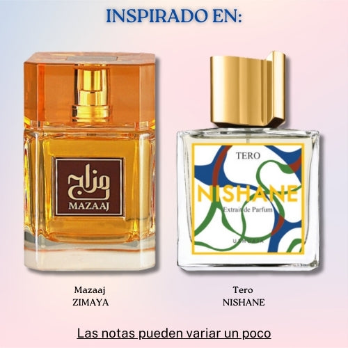 Mazaaj EDP 100 ML Unisex - Zimaya (Inspirado en Tero de Nishane