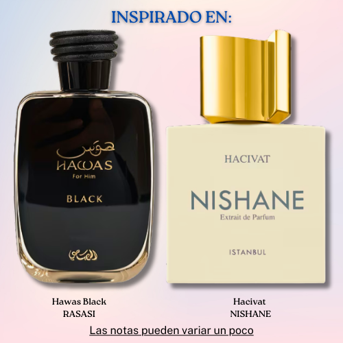 Hawas Black EDP 100 ML for Men - Rasasi (Inspirado en Hacivat