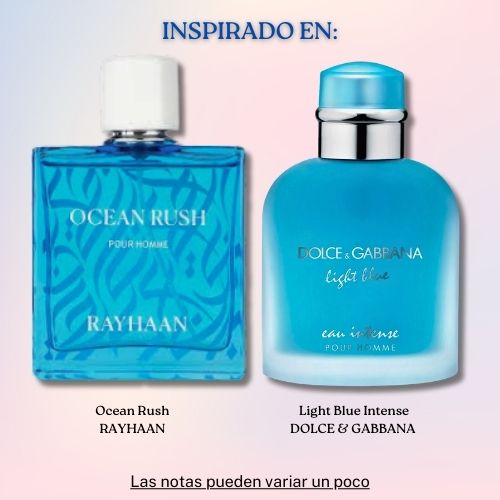Ocean Rush EDP 100 ML for Men - Rayhaan (Inspirado en Light Blue