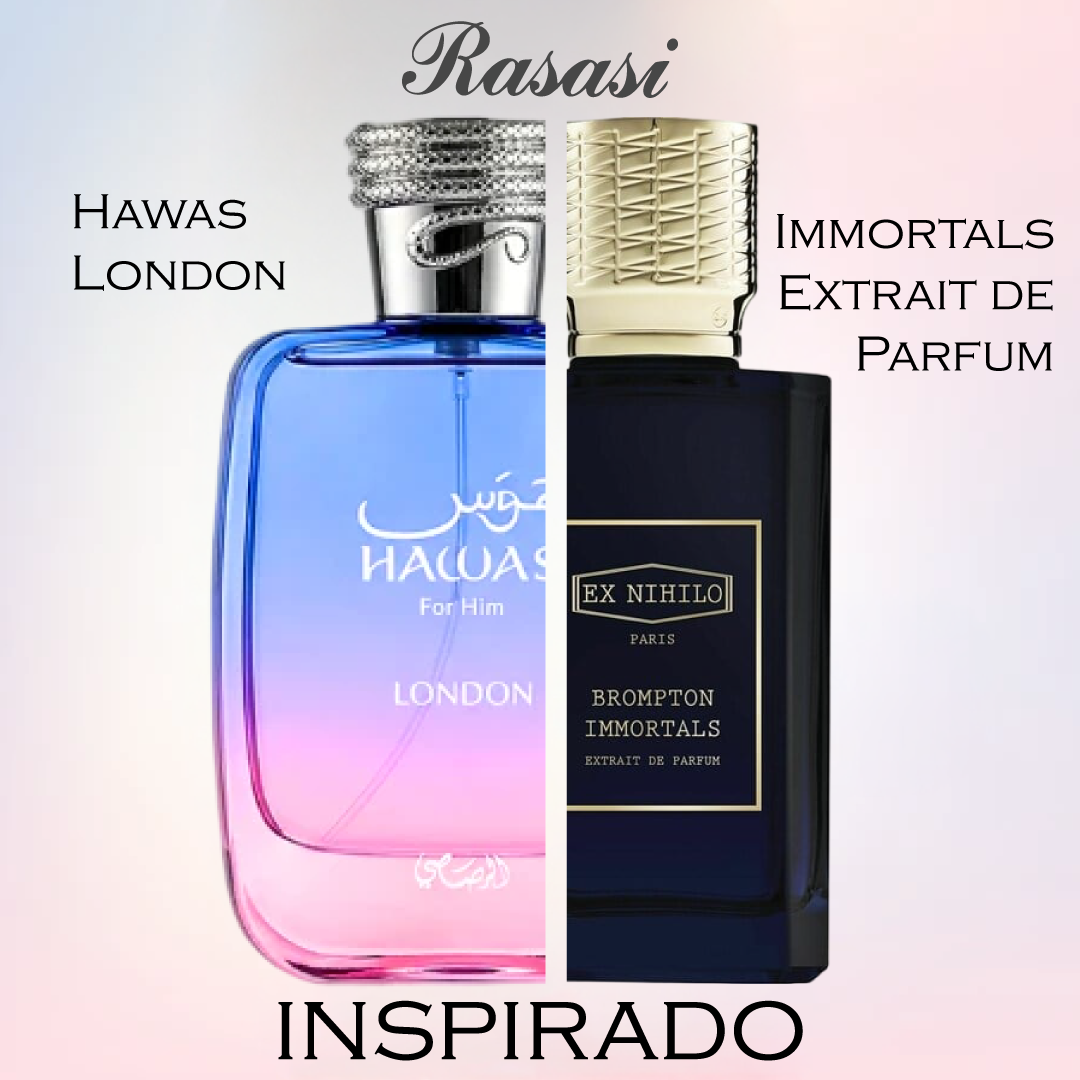 Hawas London EDP 100 ML Unisex - Rasasi - (Inspirado en Brompton Immortals Extrait de Parfum)