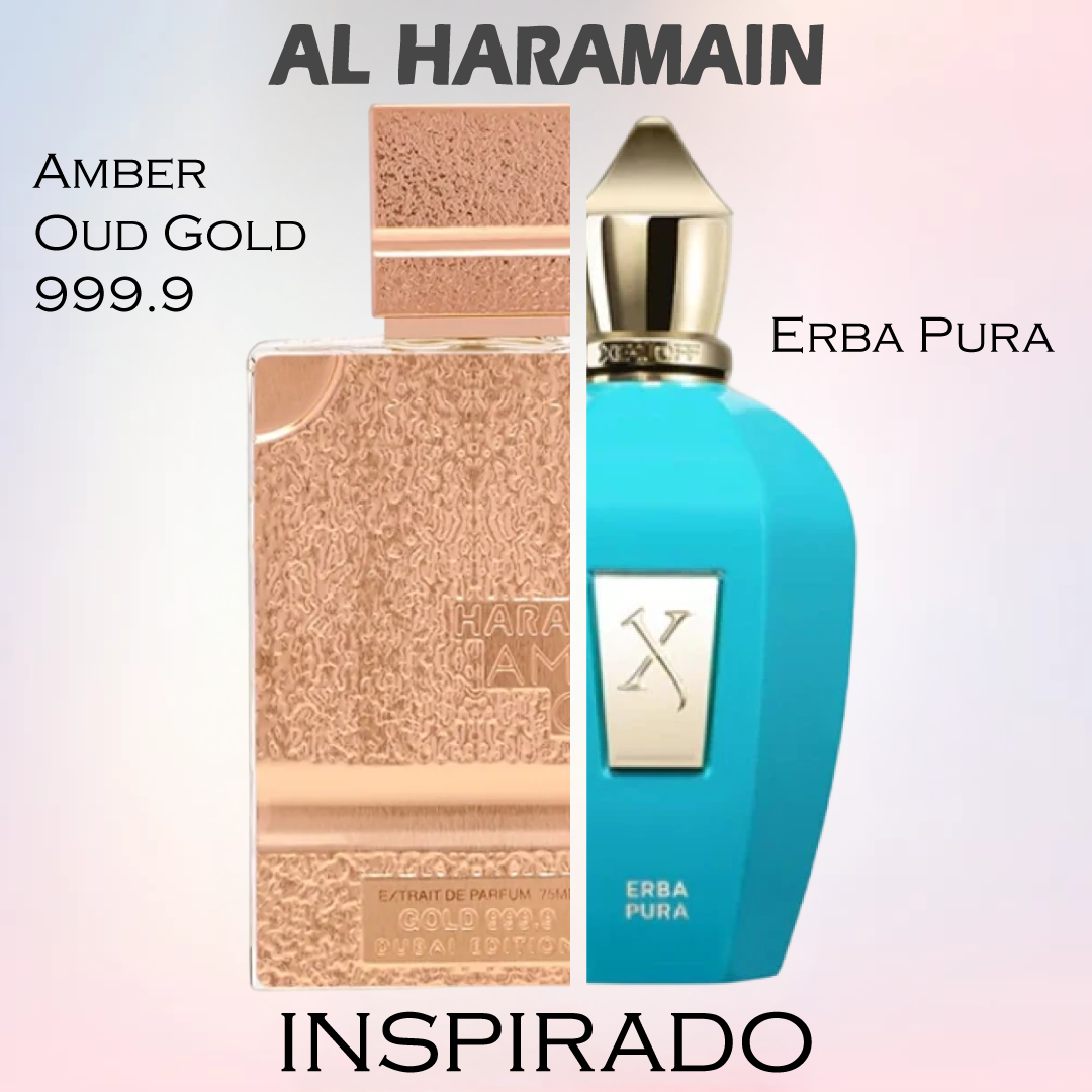 Amber Oud Gold 999.9 Dubai Edition 100 ML Unisex - Al Haramain (Inspirado en Erba Pura)