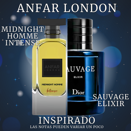 Midnight Homme Intense Extrait de Parfum 100 ML For Men - Anfar London - (Inspirado en Sauvage)