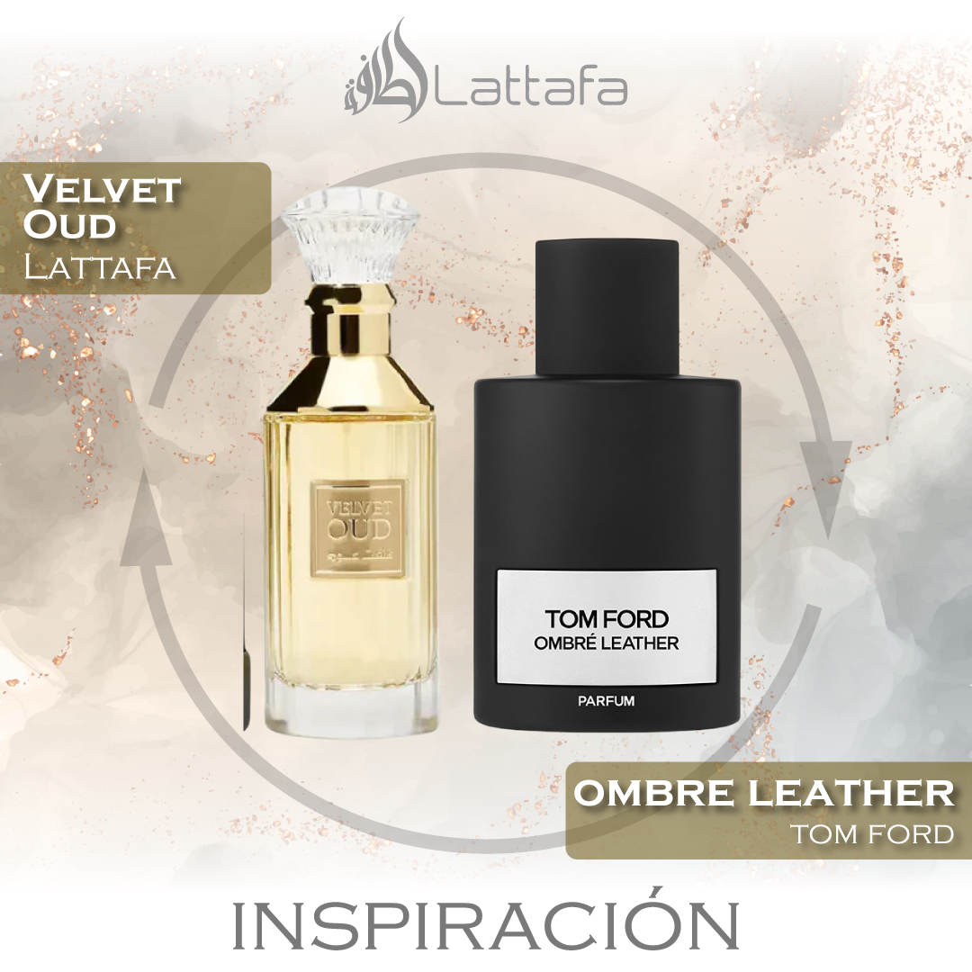 Velvet Oud EDP 100 ML Unisex - Lattafa - (Inspirado En Ombre Leather Tom Ford)