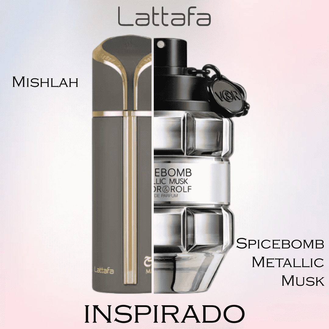 Mishlah EDP 100 ML Unisex -  Lattafa - (Inspirado en Spicebomb Metallic Musk)