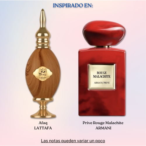 Afaq EDP 100 ML Unisex - Lattafa - (Inspirado en Prive Rouge Malachite)