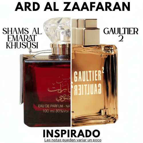 Shams Al Emarat Khususi EDP 100 ML + Deo Spray 50 ML Set (Unisex) Ard Al Zaafaran - (Inspirado en Gaultier 2)
