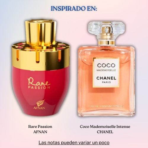 Rare Passion EDP 100 ML for Women - Afnan (Inspirado en Coco Mademoiselle Intense)