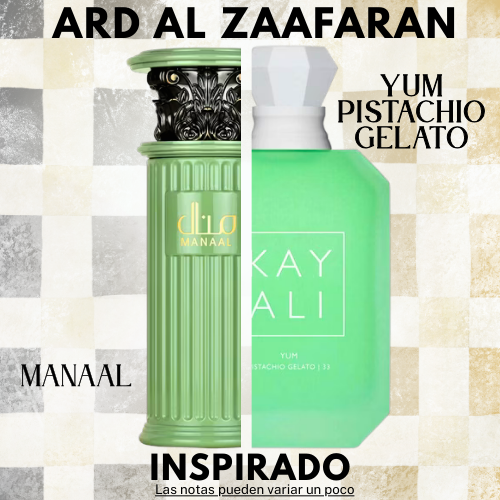 Manaal EDP 100 ML Unisex - Ard Al Zaafaran - (Inspirado en Yum Pistachio Gelato)