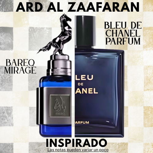 Bareq Mirage EDP 100 ML Unisex - Ard Al Zaafaran - (Inspirado en Bleu de Chanel Parfum de Chanel)