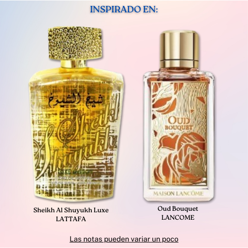 Sheikh Al Shuyukh Luxe EDP 100 ML Unisex - Lattafa - (Inspirado en Oud Bouquet).