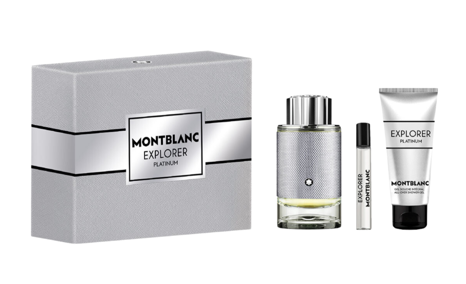 Explorer Platinum EDP 100 ML + Travel 7.5 ML + Shower Gel 100 ML Estuche - Mont Blanc