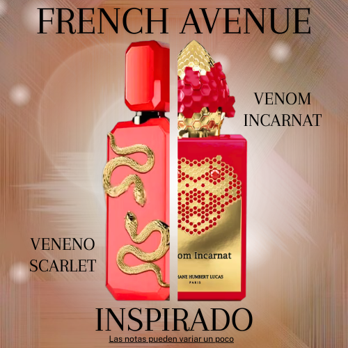 Veneno Scarlet Extrait de Parfum 100 ML Unisex - French Avenue - (Inspirado en Venom Incarnat de Stéphane Humbert Lucas 777).