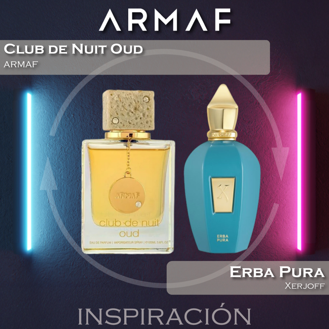 Club de Nuit Oud Parfum Unisex 105 ML - Armaf (Inspirado en Erba Pura)