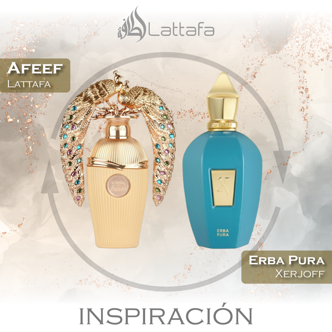 Afeef EDP 100 ML - Lattafa - (Inspirado en Erba Pura de Xerjoff)