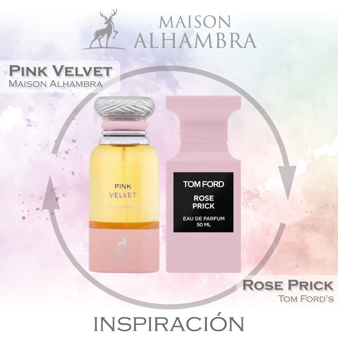 Pink Velvet 80 ML For Woman - Maison Alhambra - (Inspirado en Tom Ford's Rose Prick).