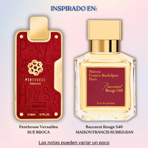 Penthouse Versailles EDP 80 ML Unisex - Rue Broca (Inspirado en Baccarat Rouge 540)