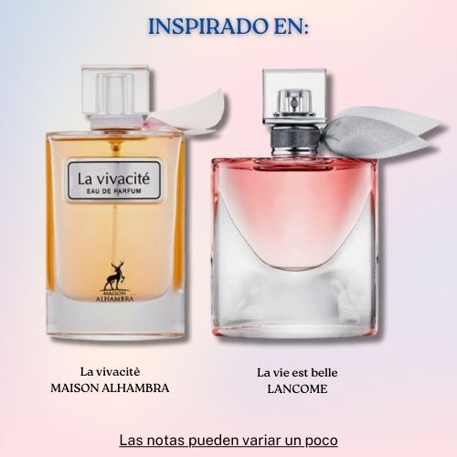 La Vivacité EDP 100 ML for Women - Maison Alhambra (Inspirado e La Vie Est Belle/La vida es bella)