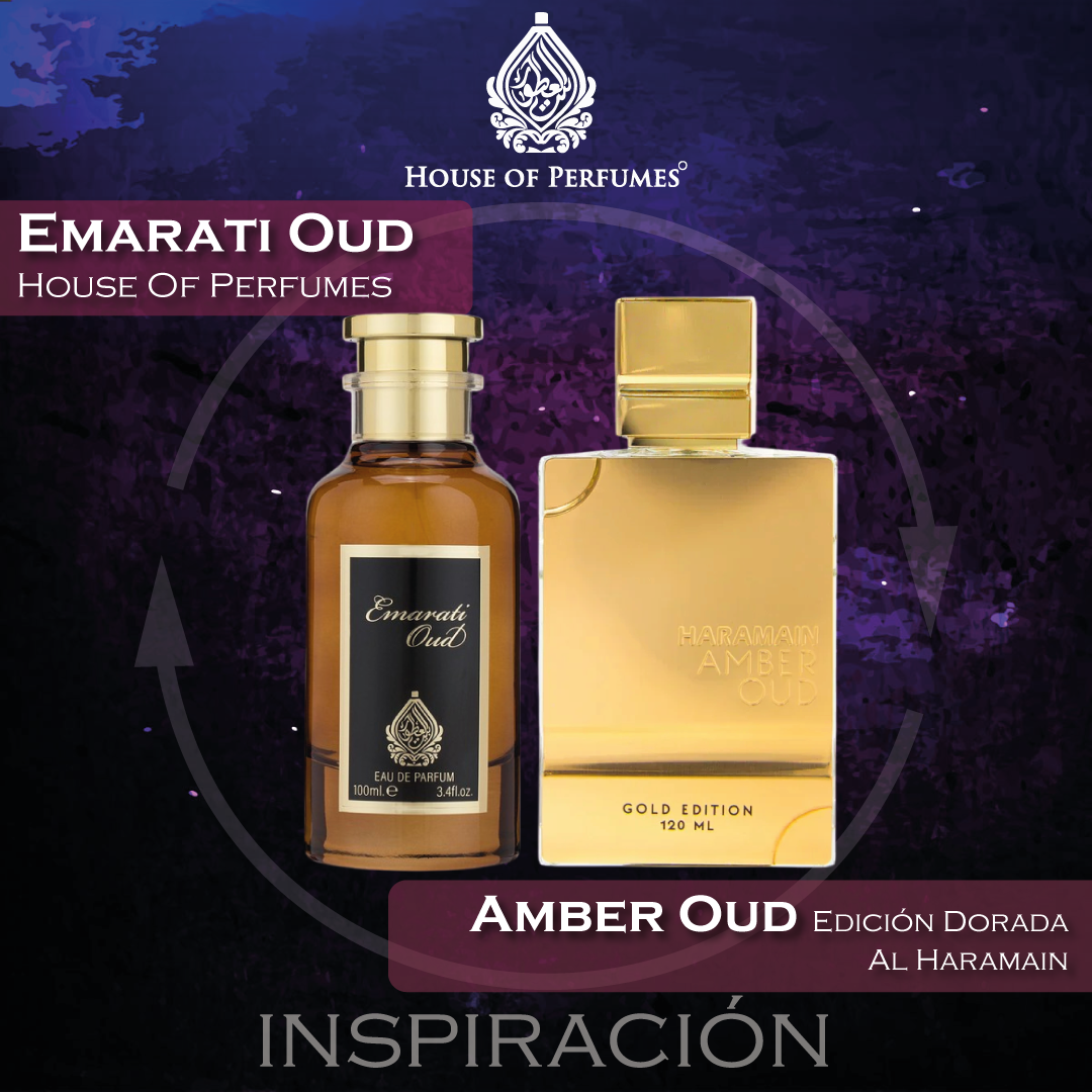Emarati Oud EDP 100 ML For Men - House Of Perfumes (Inspirado en Amber Oud Edición Dorada de Al Haramain)