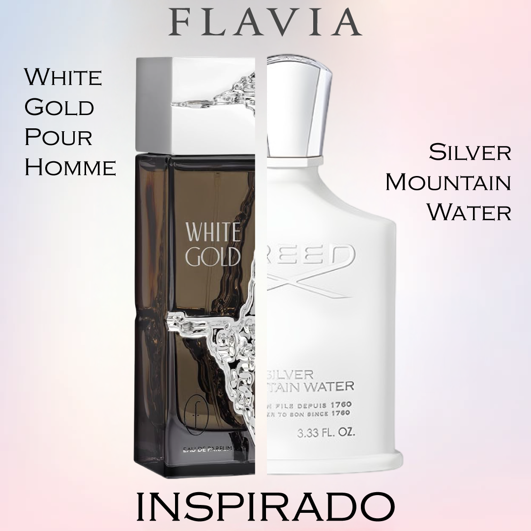 White Gold Pour Homme EDP 100 ML  - Flavia - (Inspirado en Silver Mountain Water)