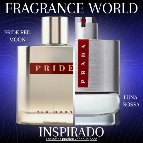 Pride Red Moon EDP 100 ML -  Fragrance World - (Inspirado en Luna Rossa de Prada)