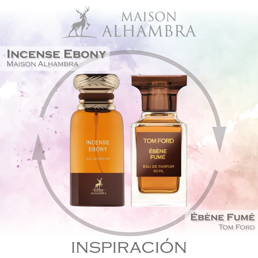 Incense Ebony EDP 80 ML - Maison Alhambra (Inspirado en Ébène Fumé de Tom Ford)