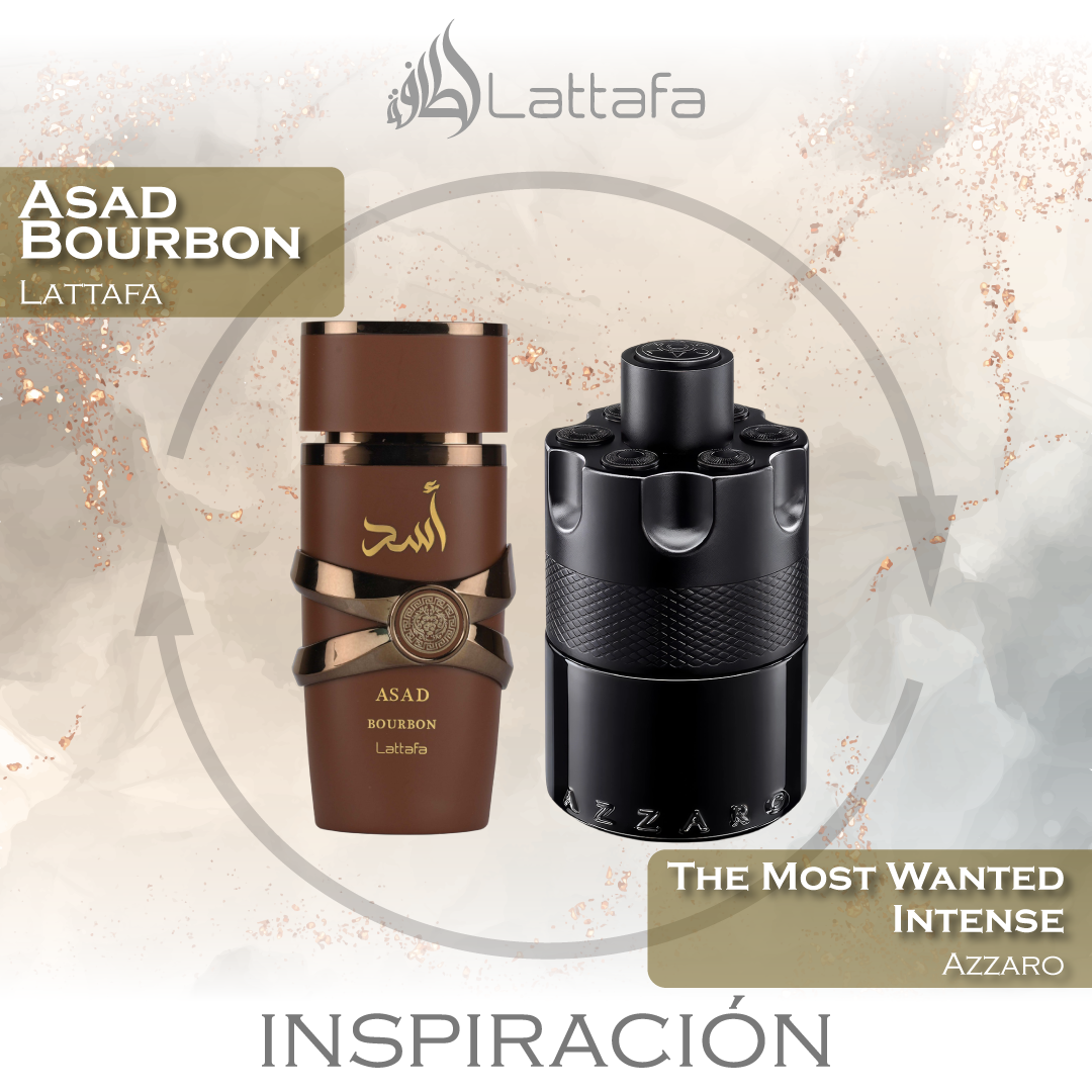 Asad Bourbon EDP 100 ML - Lattafa -(Inspirado en The Most Wanted EDP Intense de Azzaro)