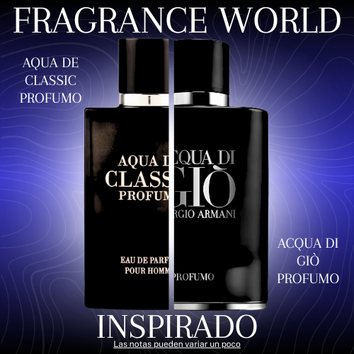 Aqua De Classic Profumo EDP 80 ML - Fragrance World - (Inspirado en Acqua di Giò Profumo de Giorgio Armani)