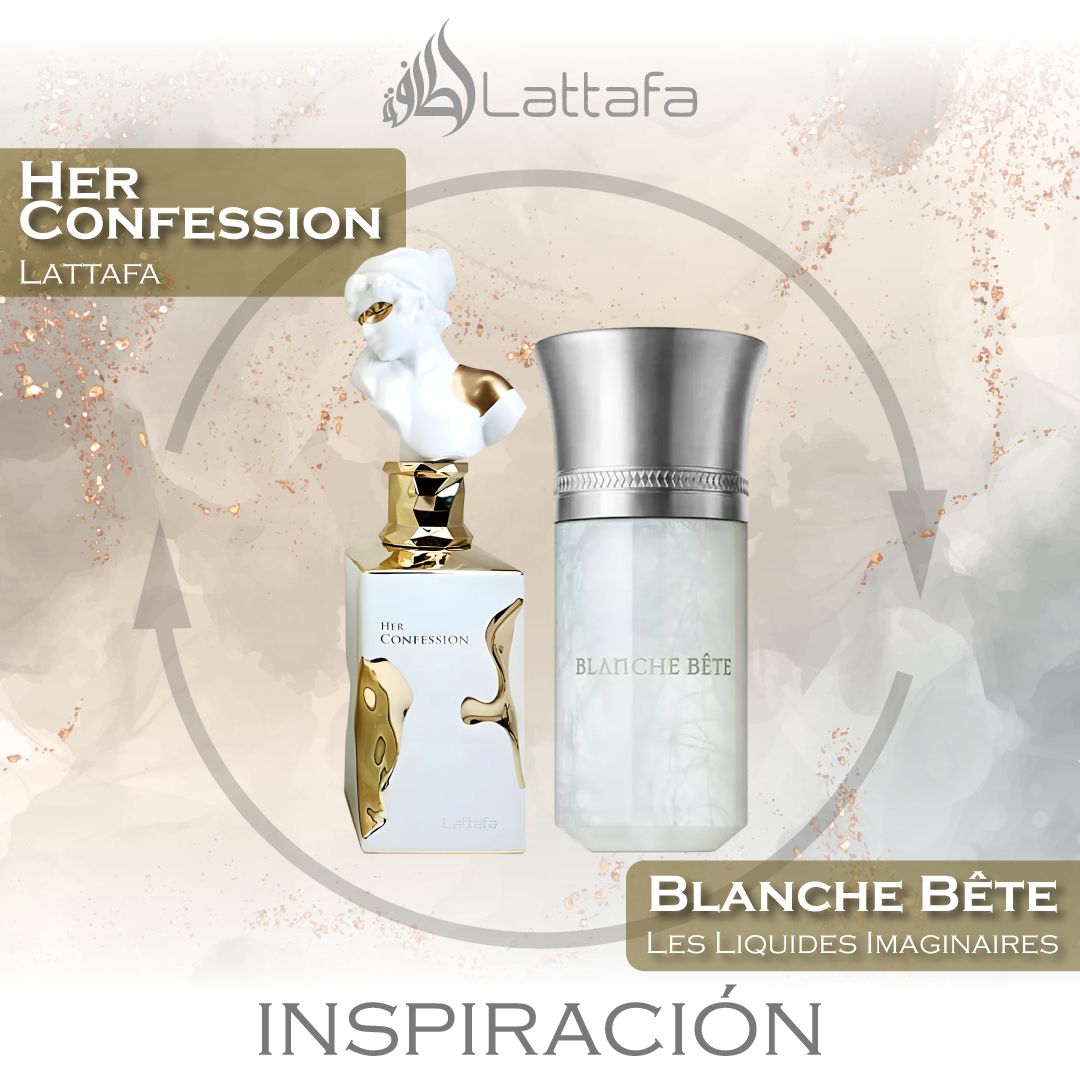 Her Confession EDP 100 ML for Women - Lattafa - (Inspirado en Blanche Bête de Les Liquides Imaginaires)