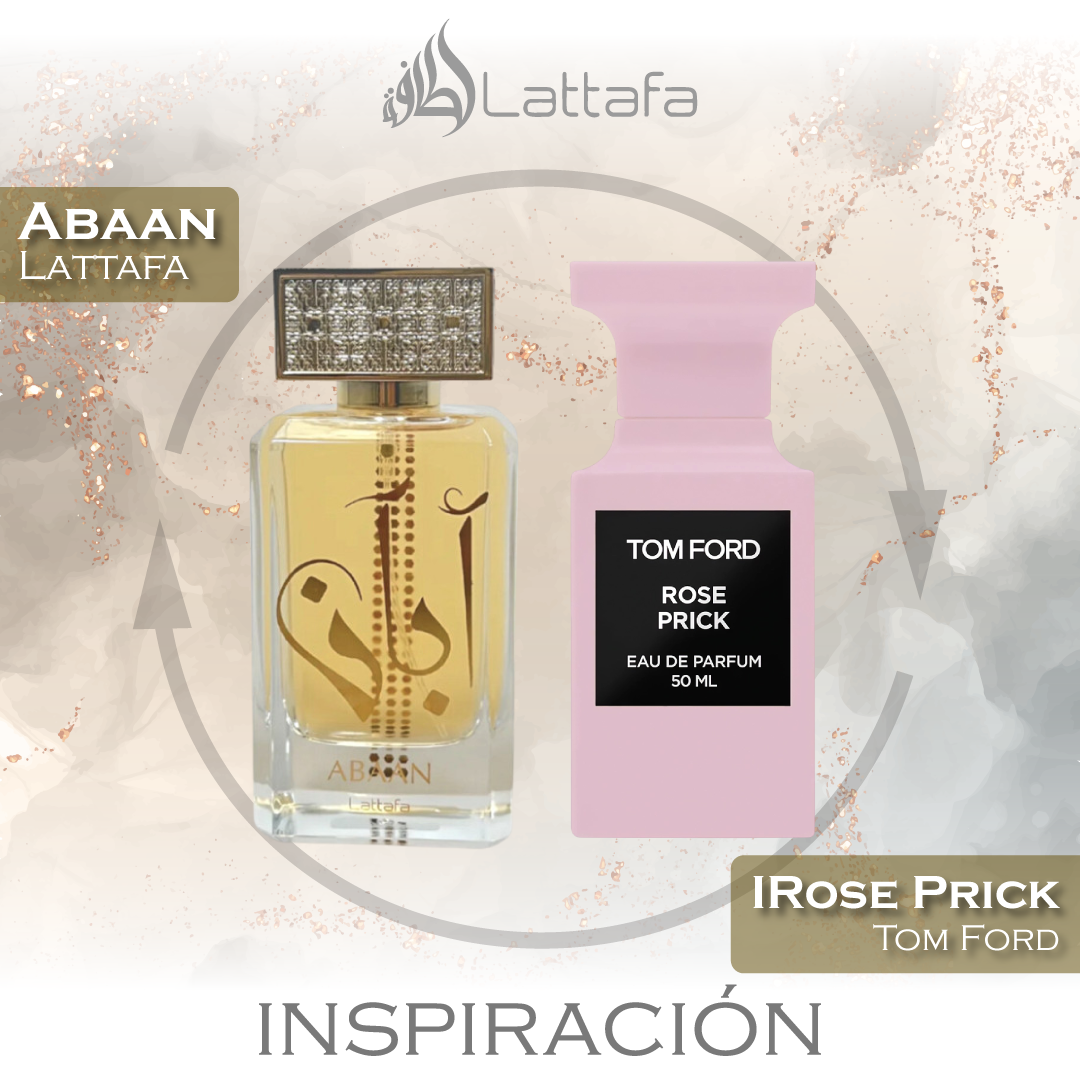 Abaan EDP 100 ML Unisex - Lattafa - (Inspirado en Irose Prick De Tom Ford)