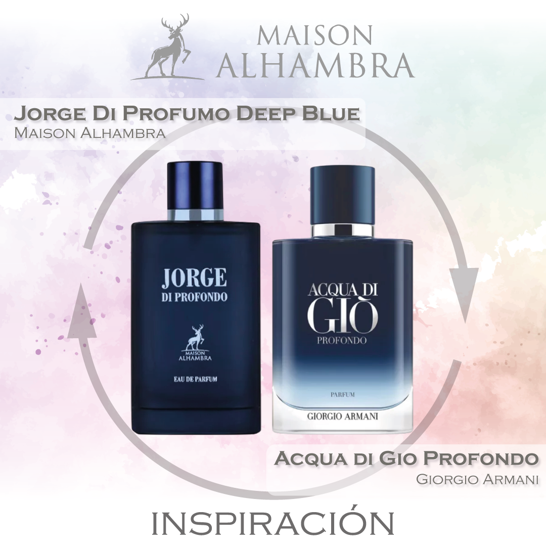 Jorge Di Profumo Deep Blue 100 ML for Men - Maison Alhambra (Inspirado en Acqua di Gio Profondo de Giorgio Armani)