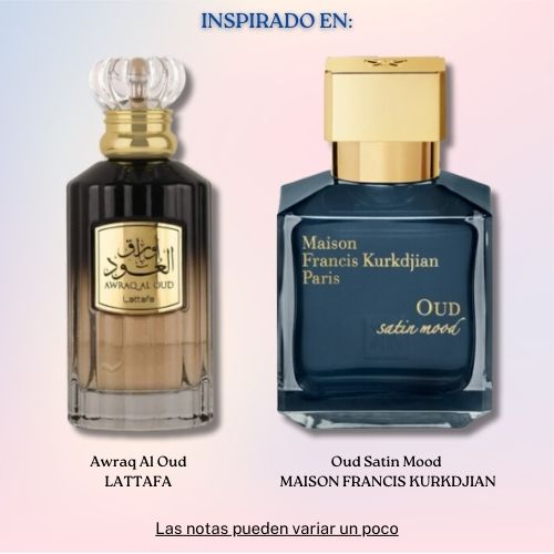 Awraq Al Oud EDP 100 ML Unisex - Lattafa (Inspirado en Oud Satin Mood)