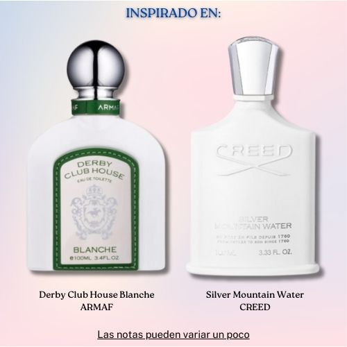 Derby Club House Blanche Men EDT 100 ML - Armaf (Inspirado en Silver Mountain Water)