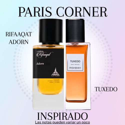Rifaaqat Adorn EDP 85 ML Unisex - Paris Corner - (Inspirado en Tuxedo de Yves Saint Laurent)