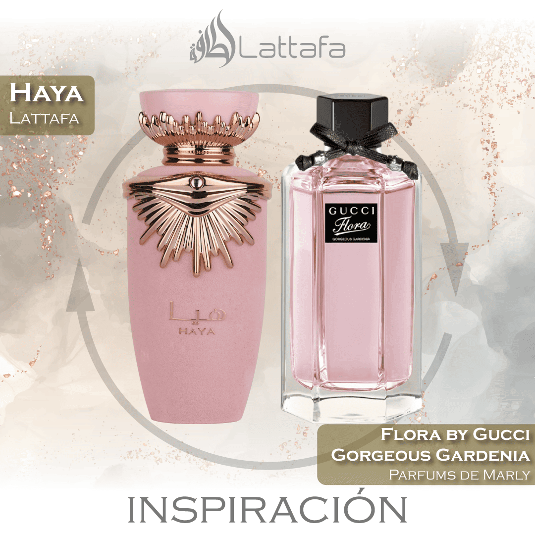 Haya EDP 100 ML  Unisex - Lattafa - (Inspirado en Flora Gorgeous Gardenia)