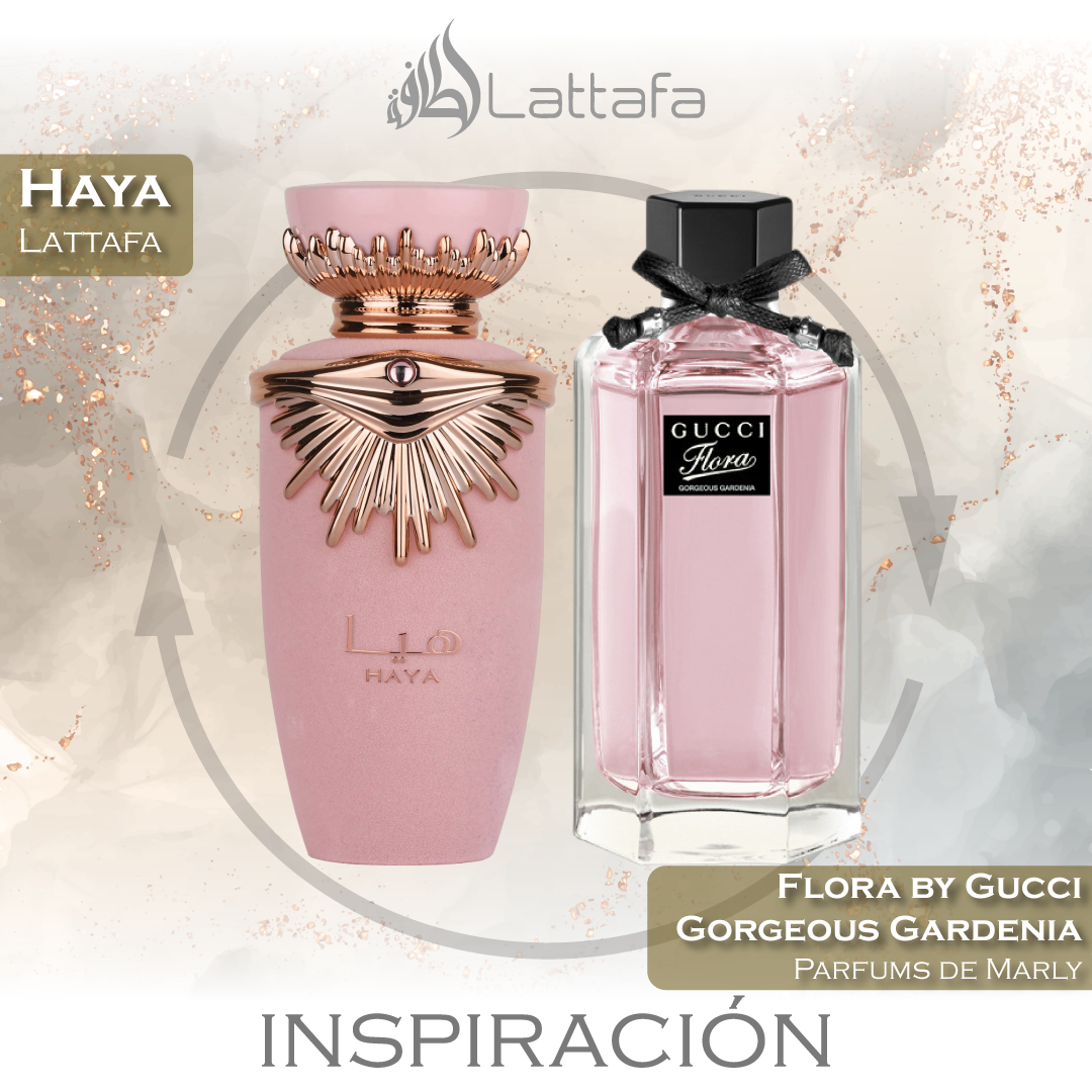 Haya EDP 100 ML  Unisex - Lattafa - (Inspirado en Flora by Gucci Gorgeous Gardenia)