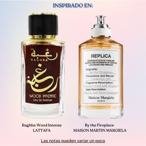Raghba Wood Intense EDP 100 ML for Men - Lattafa (Inspirado en By the Fireplace)