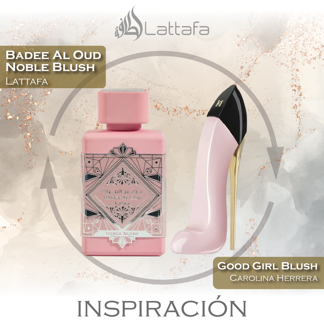 Badee Al Oud Noble Blush EDP 100 ML - Lattafa - (Inspirado en  Good Girl Blush)