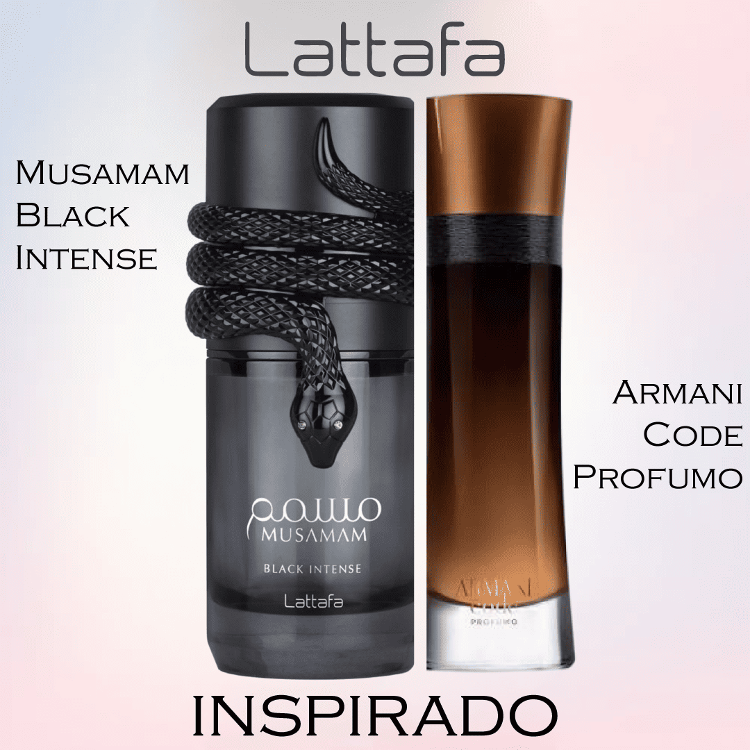 Musamam Black Intense EDP 100 ML Unisex - Lattafa - (Inspirado en Armani Code Profumo)