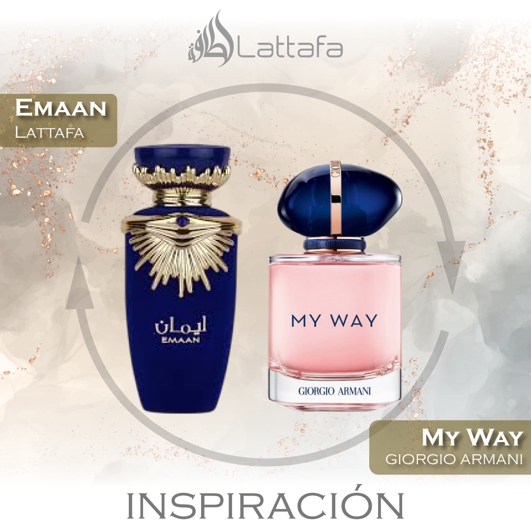 Emaan EDP 100 ML For Woman - Lattafa - (Inspirado en My Way de Giorgio Armani).