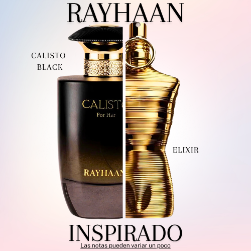 Calisto Black EDP 100 ML for Women - Rayhaan -  (Inspirado en Elixir de Jean Paul Gaultier).