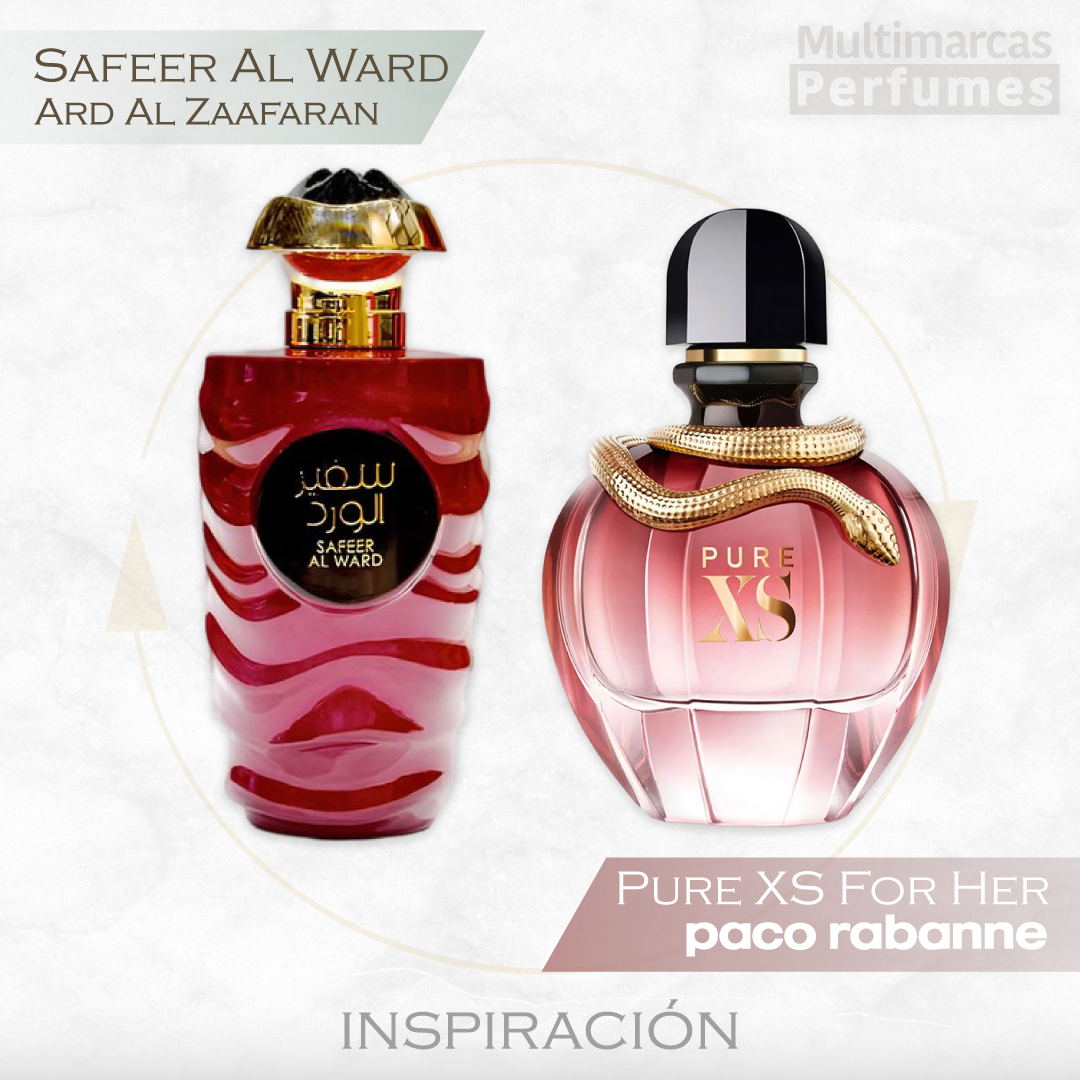 Safeer Al Ward  EDP 100 ML Unisex - Ard Al Zaafaran (Inspirado en Pure XS for Her)