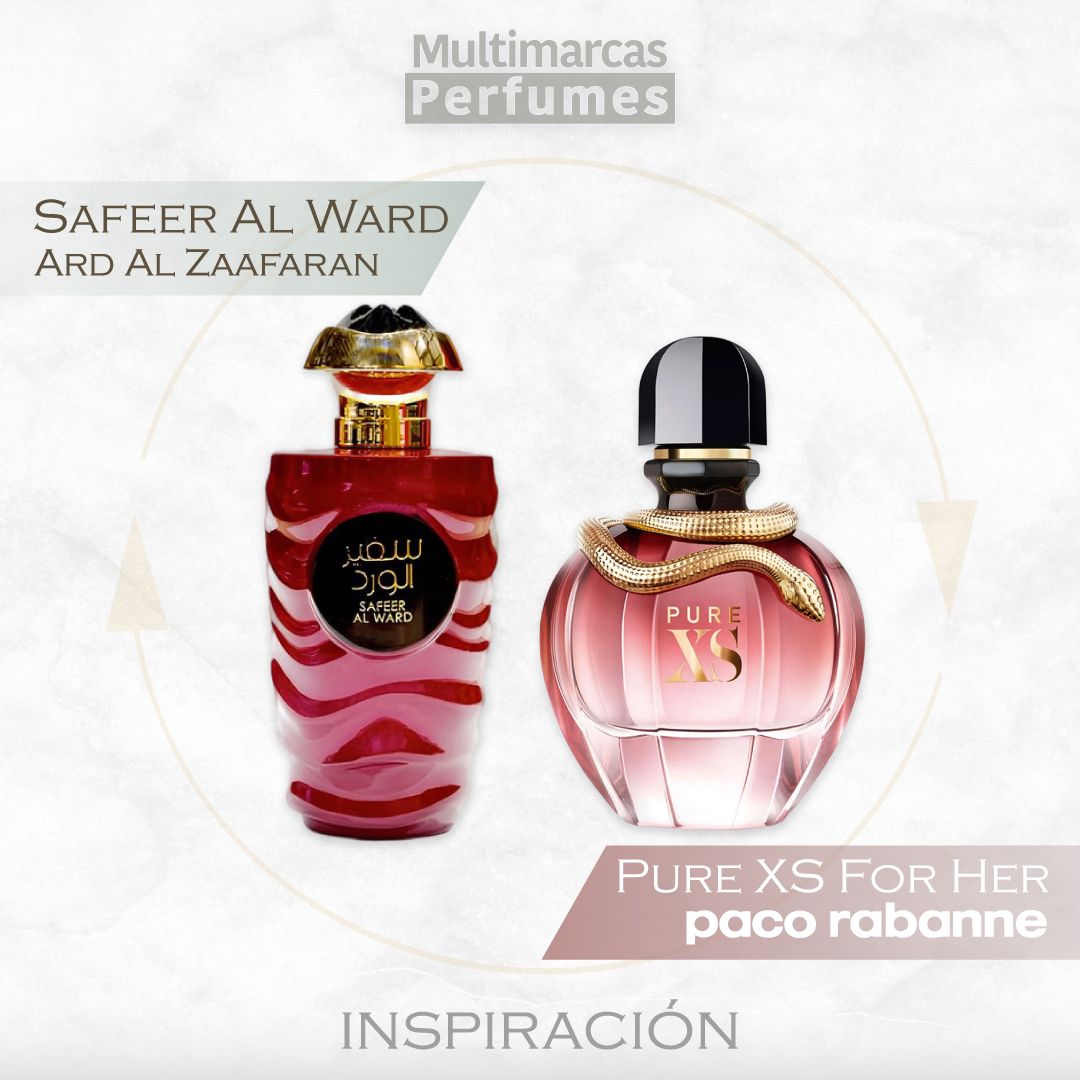 Safeer Al Ward  EDP 100 ML Unisex - Ard Al Zaafaran (Inspirado en Pure XS for Her)