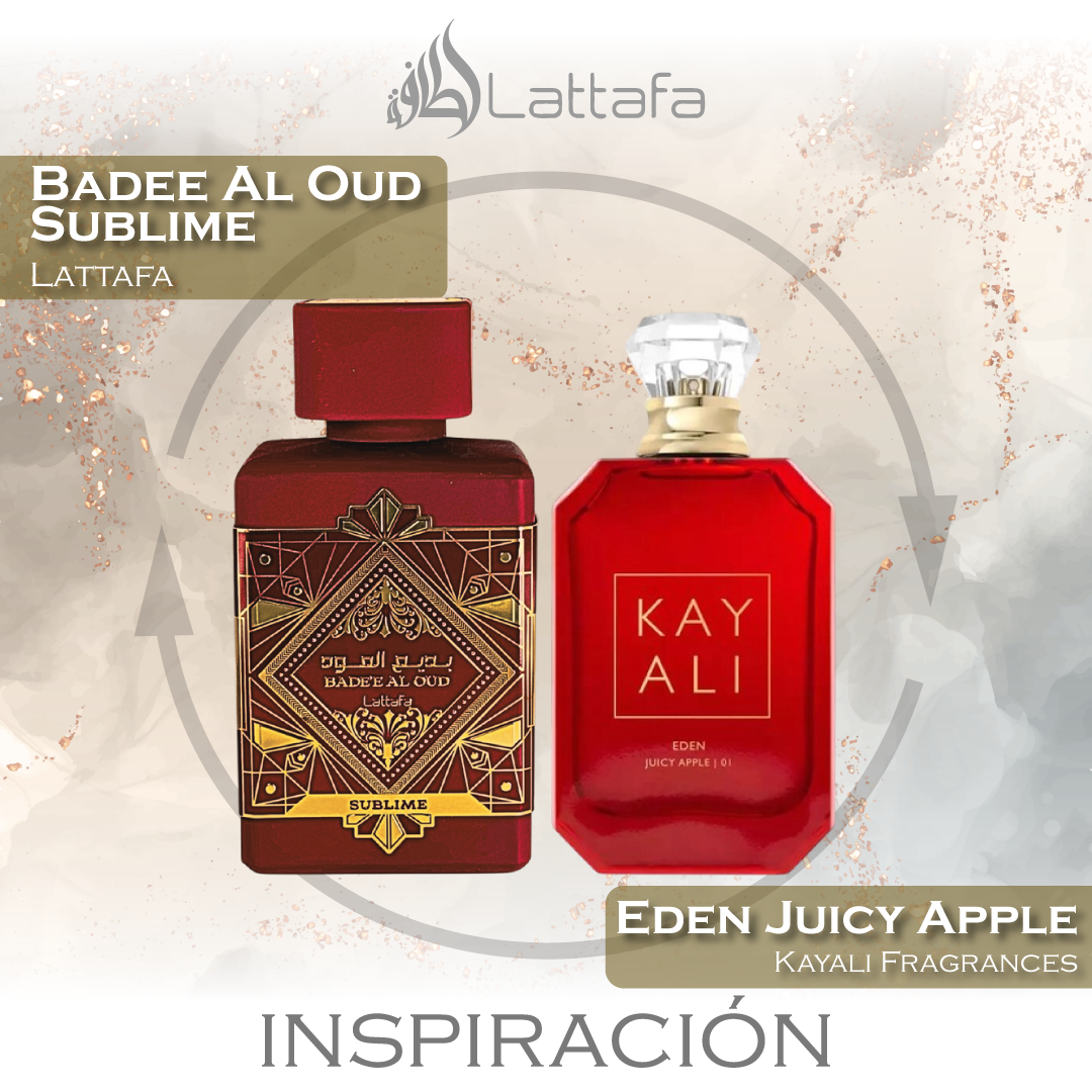 Badee Al Oud Sublime EDP 100 ML Unisex -  Lattafa - (Inspirado en Eden Juicy Apple de Kayali)