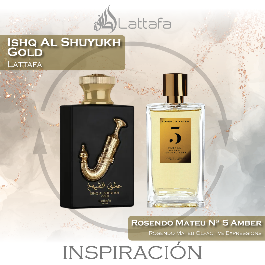 Ishq Al Shuyukh Gold EDP 100 ML For men - Lattafa - (Inspirado en Rosendo Mateu No. 5)