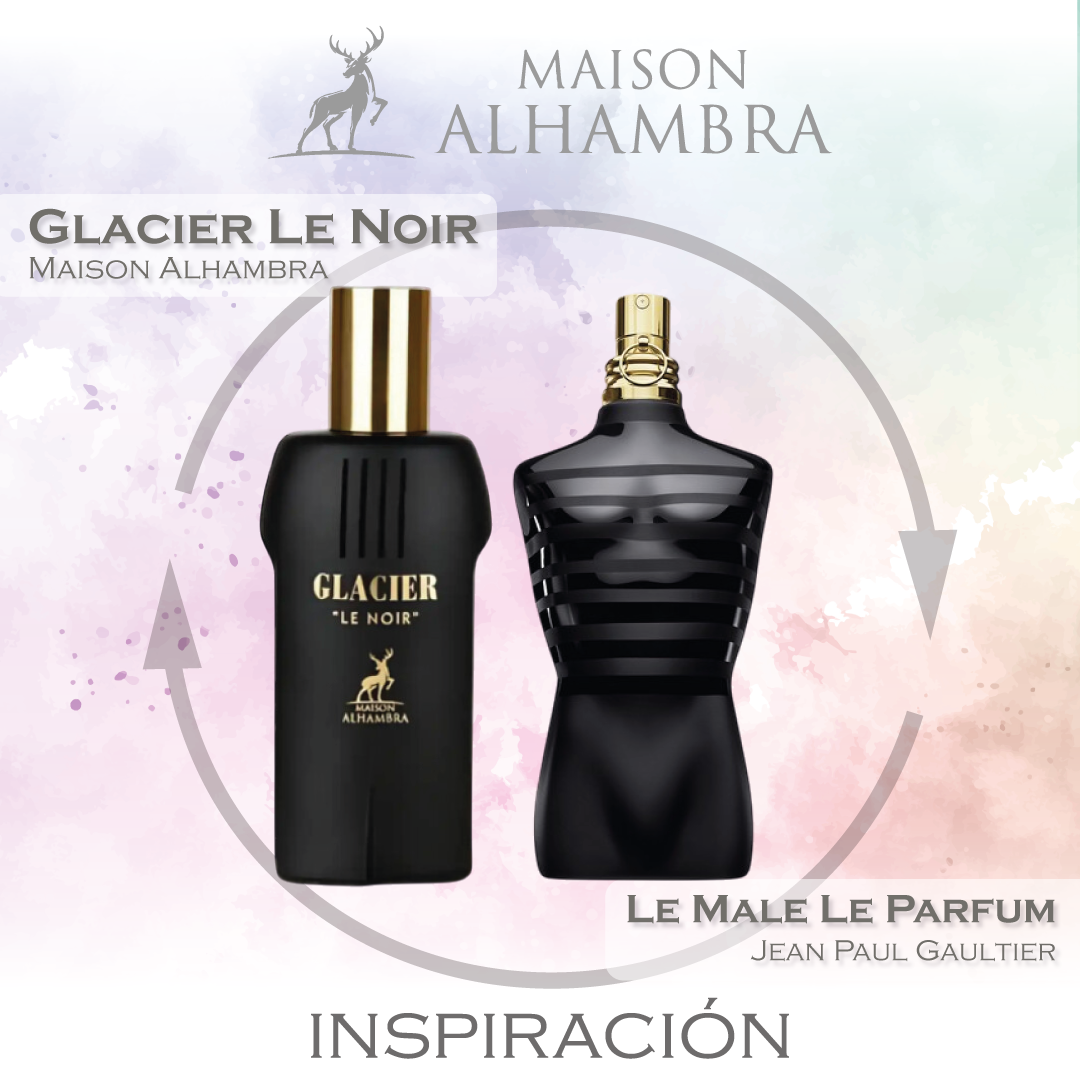 Glacier Le Noir EDP 100 ML For Men - Maison Alhambra - (Inspirado en Jean Paul Gaultier Le Male Le Parfum)