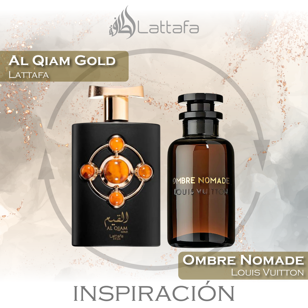 Al Qiam Gold EDP 100 ML Unisex - Lattafa - (Inspirado de Ombre Nomade de Louis Vuitton).