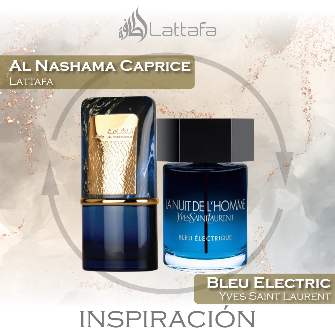 Al Nashama Caprice EDP 100 ML Unisex - Lattafa - (Inspirado en Yves Saint Laurent Bleu Electric)