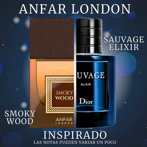 Smoky Wood Extrait de Parfum 100 ML For Men - Anfar London - (Inspirado en Sauvage)