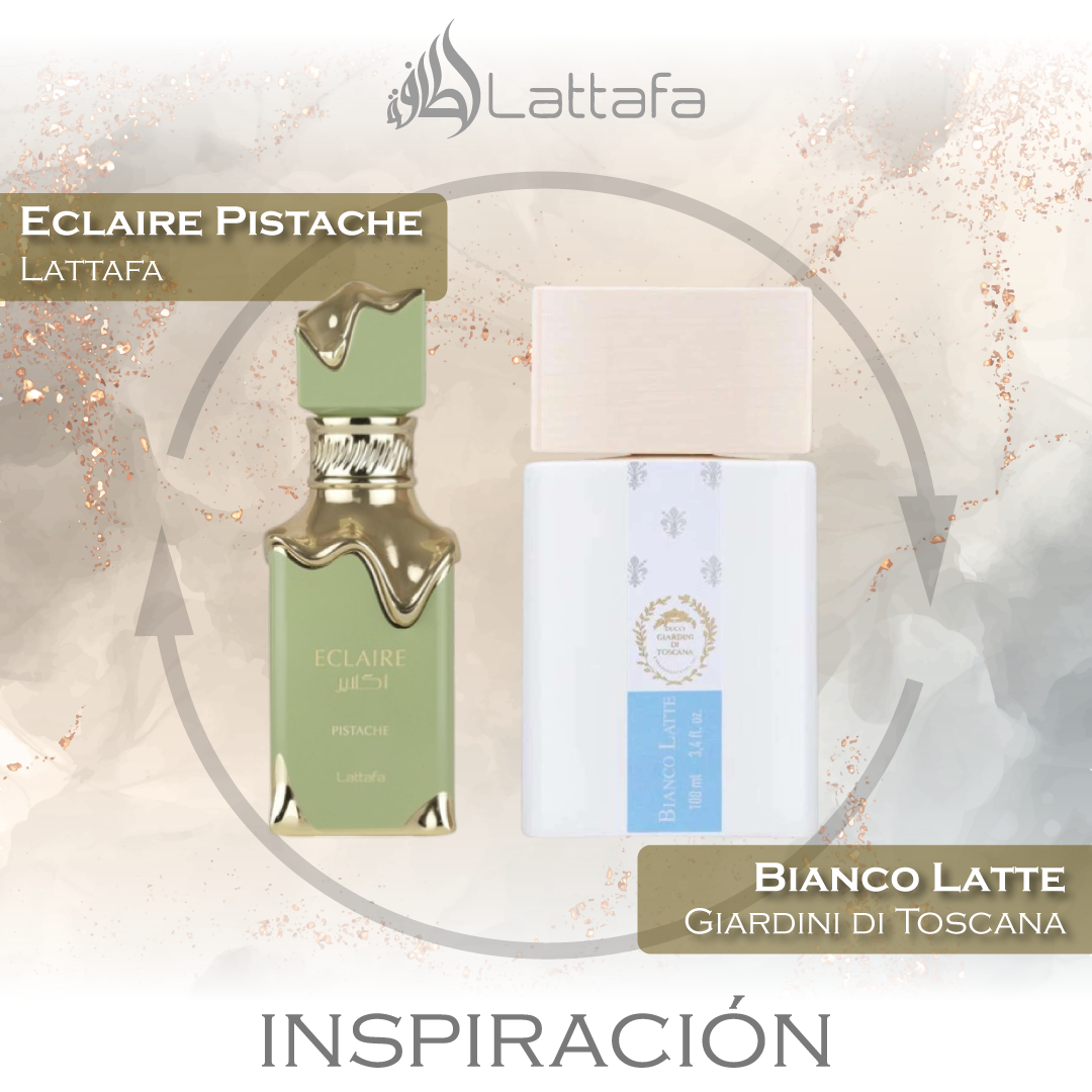 Eclaire Pistache  EDP 100 ML Unisex - Lattafa (Inspirado en Bianco Latte de Giardini di Toscana)
