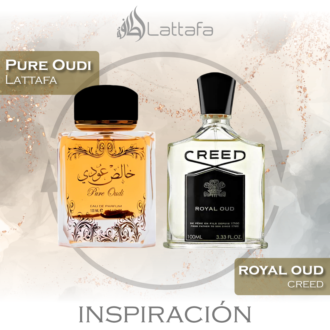 Pure Oudi EDP 100 ML Unisex - Lattafa - (Inspirado en el royal oud creed)